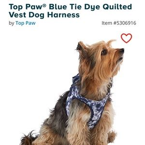 Blue Tie Dye Quilted Vest - Dog Harness